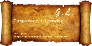 Gasparecz Lizander névjegykártya