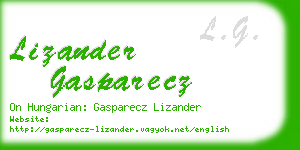 lizander gasparecz business card